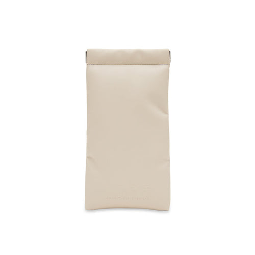 diff eyewear leather pouch in cream front view