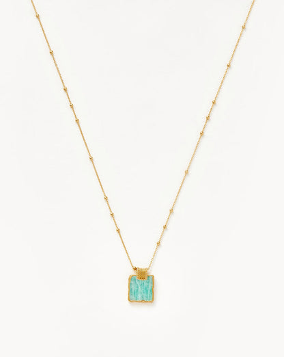Lena Charm Necklace | 18ct Gold Plated Vermeil/Amazonite Necklaces Missoma