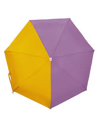 LILI TWO TONE COMPACT UMBRELLA -LILAC & YELLOW