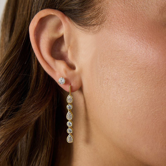 Linea Bezel Drip Earring