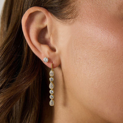 Linea Bezel Drip Earring