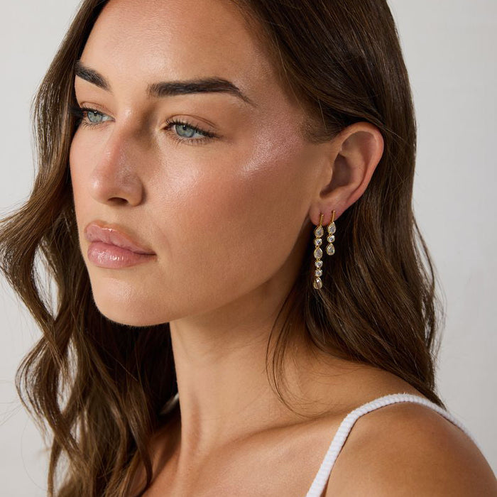Linea Bezel Drip Earring