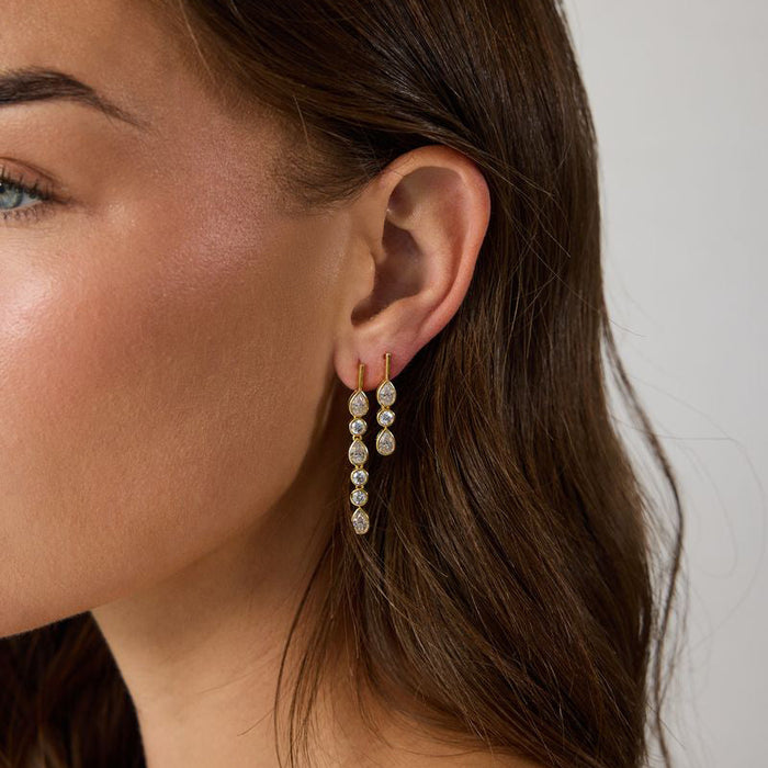 Linea Bezel Drip Earring