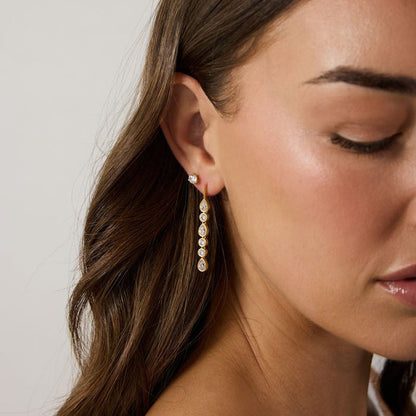Linea Bezel Drip Earring