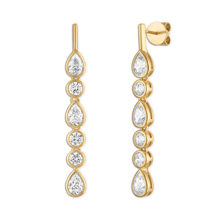 Linea Bezel Drip Earring