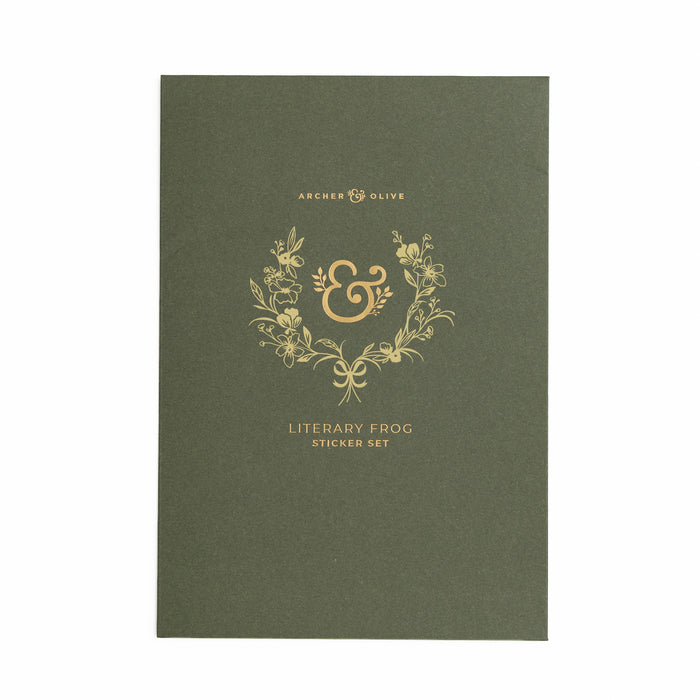 Stickers:  Literary Frog - Archer and Olive