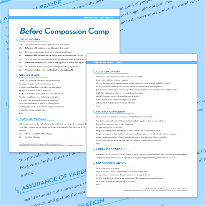 Liturgy for Compassion Camp: What Every Living Thing Needs