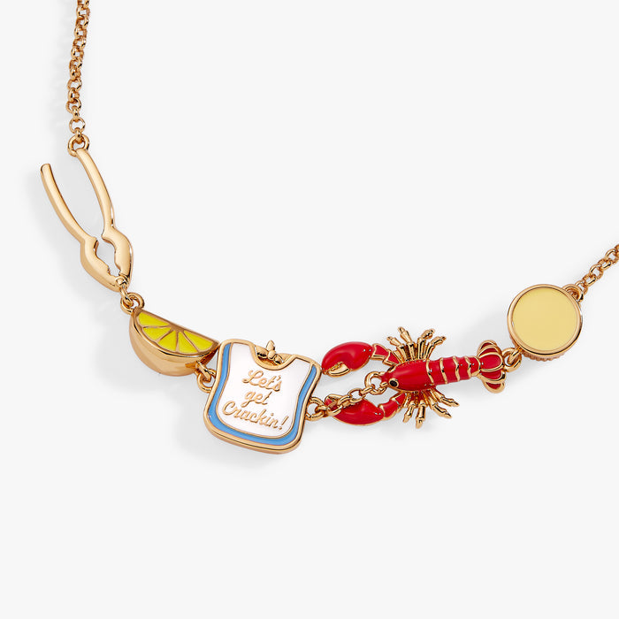 Lobster Boil 'Let's Get Crackin!' Inline Charm Bracelet