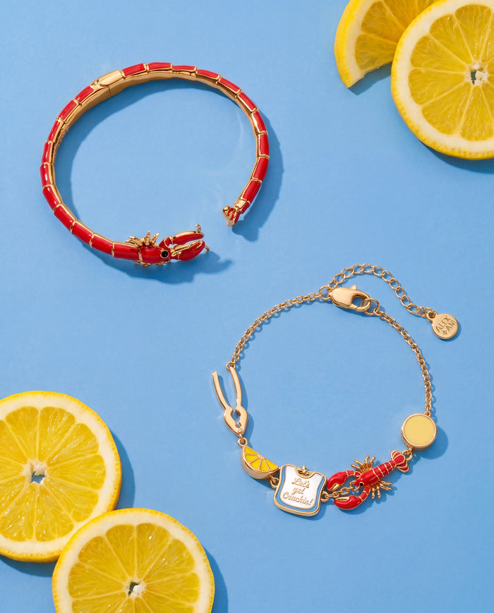 Lobster Boil 'Let's Get Crackin!' Inline Charm Bracelet
