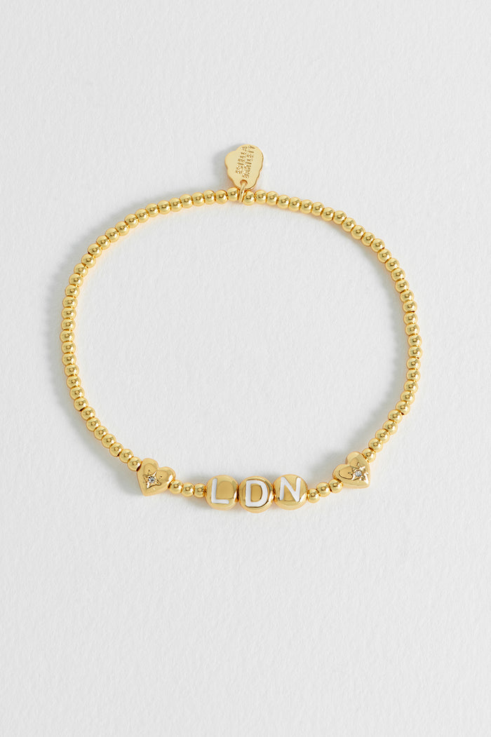 London Letter Bead Bracelet