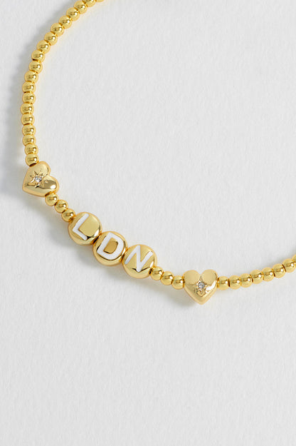 London Letter Bead Bracelet