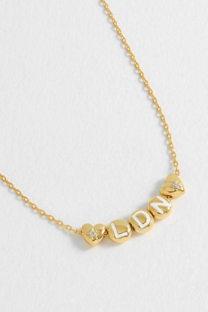 London Letter Bead Necklace