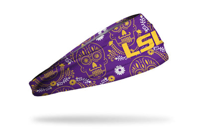 Louisiana State University: Sugar Skull Big Bang Lite Headband - View 2