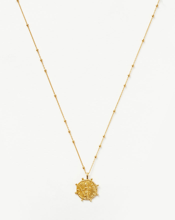 Lucy Williams Engravable Beaded Coin Necklace Necklaces Missoma