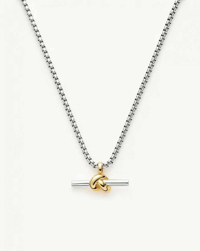 Lucy Williams Chunky Knot T-Bar Necklace | Mixed Metal Necklaces Missoma