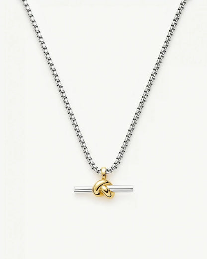 Lucy Williams Chunky Knot T-Bar Necklace | Mixed Metal Necklaces Missoma