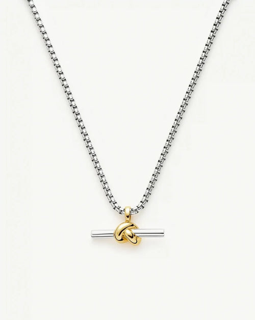 Lucy Williams Chunky Knot T-Bar Necklace | Mixed Metal Necklaces Missoma