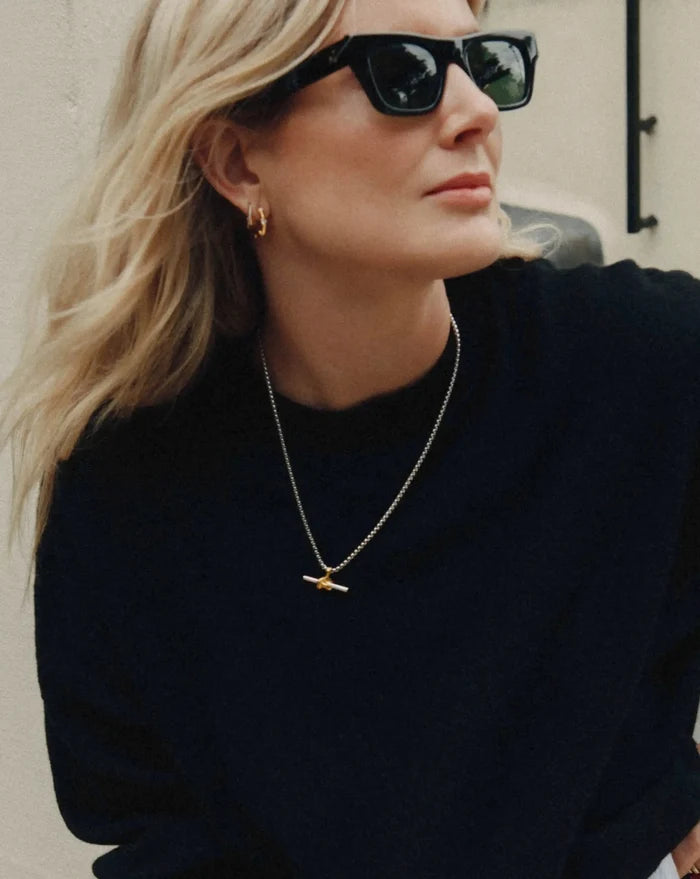 Lucy Williams Chunky Knot T-Bar Necklace | Mixed Metal Necklaces Missoma