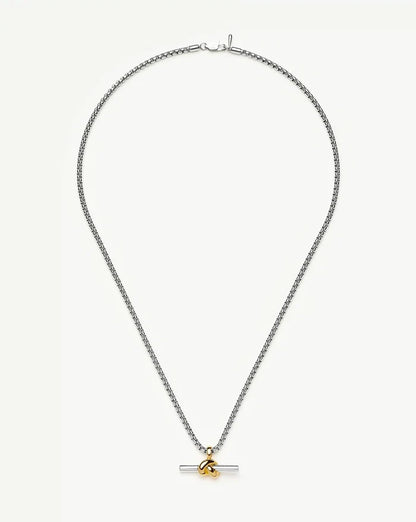 Lucy Williams Chunky Knot T-Bar Necklace | Mixed Metal Necklaces Missoma