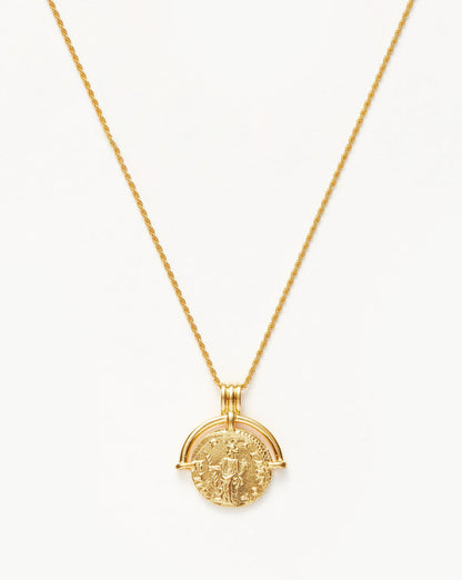 Lucy Williams Engravable Roman Arc Coin Necklace | 18ct Gold Plated Necklaces Missoma