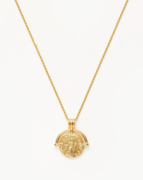Lucy Williams Engravable Roman Arc Coin Necklace | 18ct Gold Plated Necklaces Missoma