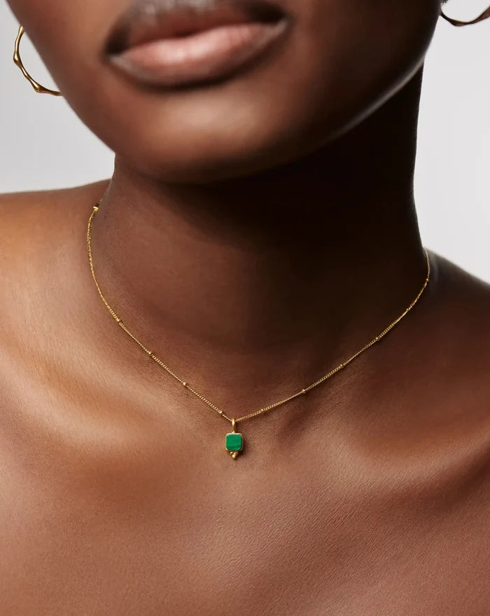 Lucy Williams Malachite Choker | 18ct Gold Vermeil/Malachite Necklaces Missoma