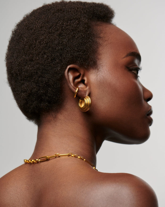 Lucy Williams Medium Chunky Ridge Hoop Earrings Earrings Missoma