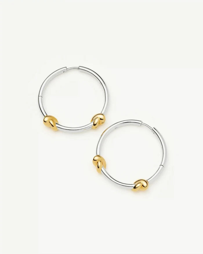 Lucy Williams Medium Knot Hoop Earrings | Mixed Metal Earrings Missoma