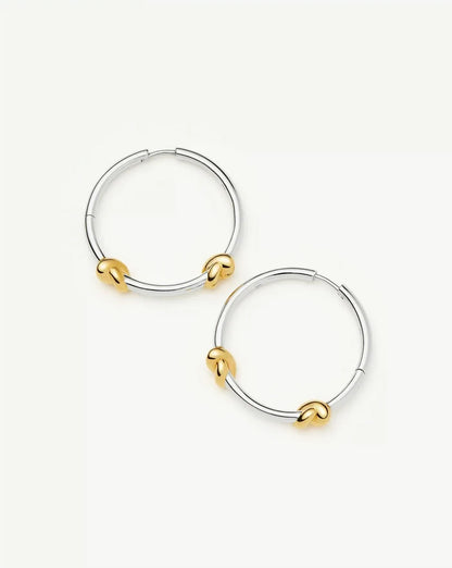 Lucy Williams Medium Knot Hoop Earrings | Mixed Metal Earrings Missoma