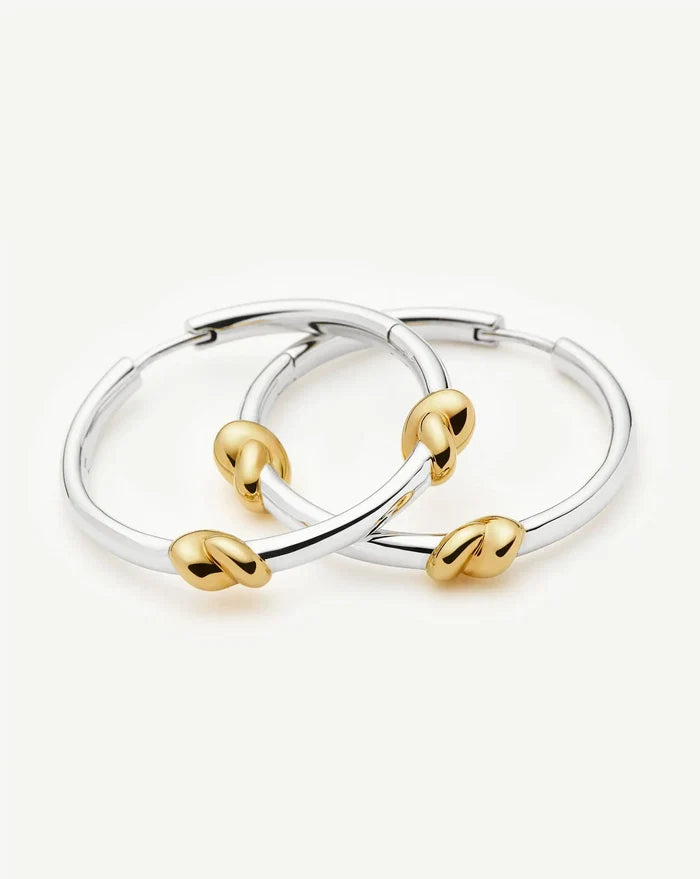 Lucy Williams Medium Knot Hoop Earrings | Mixed Metal Earrings Missoma