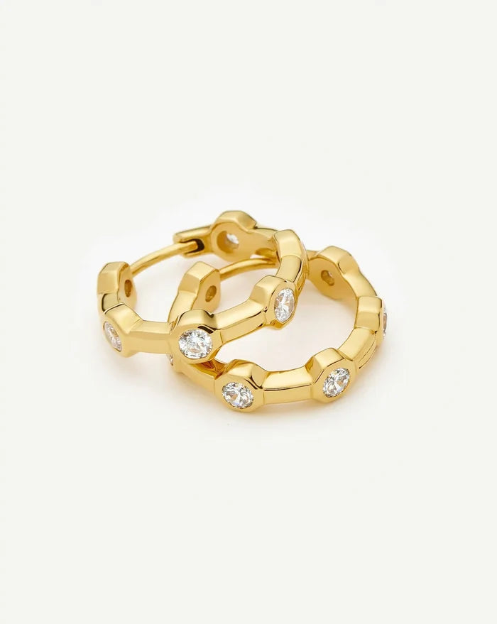 Lucy Williams Tennis Small Hoop Earrings | 18k Gold Plated Earrings Missoma