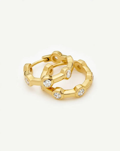 Lucy Williams Tennis Small Hoop Earrings | 18k Gold Plated Earrings Missoma