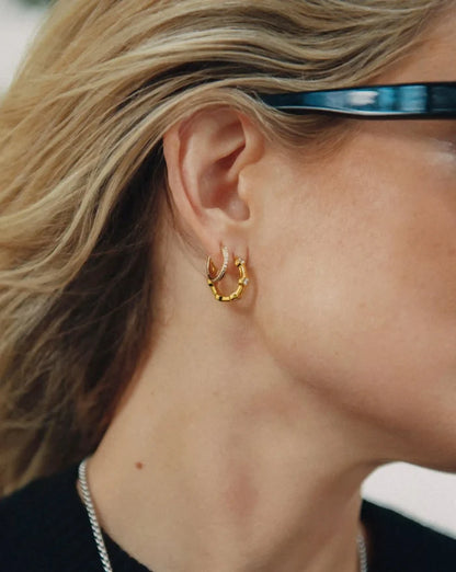 Lucy Williams Tennis Small Hoop Earrings | 18k Gold Plated Earrings Missoma