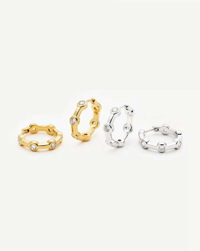 Lucy Williams Tennis Small Hoop Earrings | 18k Gold Plated Earrings Missoma