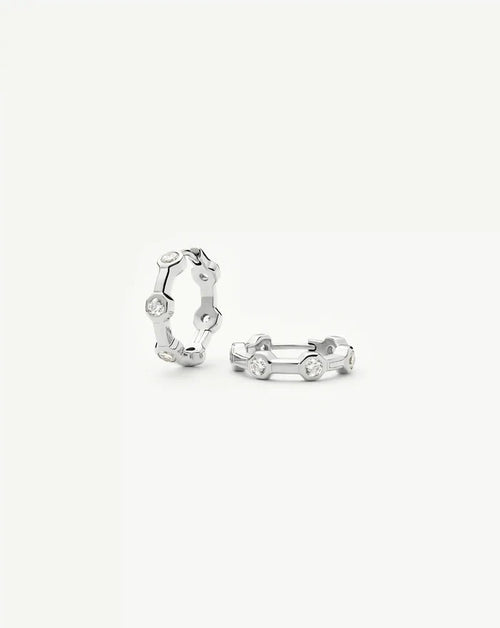 Lucy Williams Tennis Small Hoop Earrings | Silver Plated Earrings Missoma