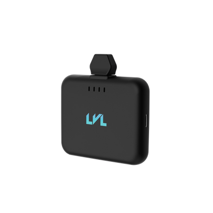 Black electronic device with 'LVL' logo on a white background
