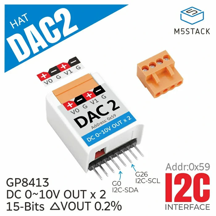 M5StickC DAC 2 Hat (GP8413) - m5stack-store