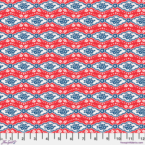Maison Rouge on Red Fabric
