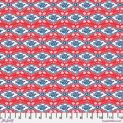 Maison Rouge on Red Fabric