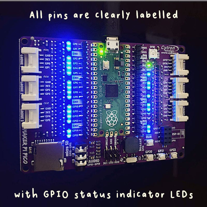 Maker Pi Pico (with pre-soldered Pico) by Cytron - The Pi Hut