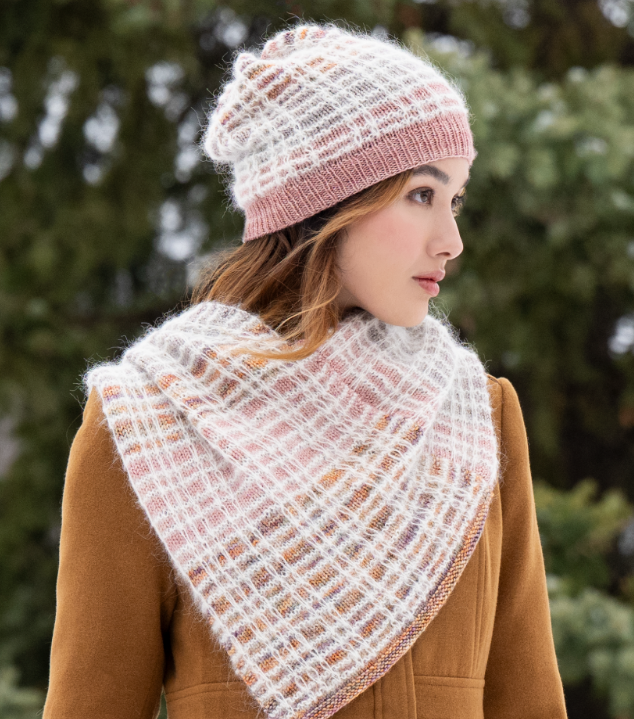 Malabrigo Holiday Kit - Entramado Hat & Cowl Kit