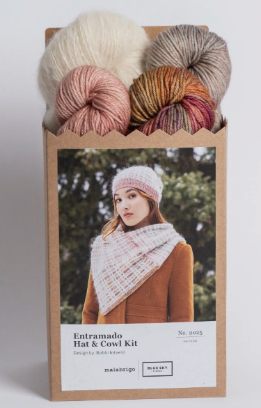 Malabrigo Holiday Kit - Entramado Hat & Cowl Kit