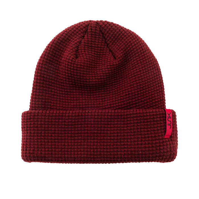 Maroon Waffle Knit Beanie - View 2