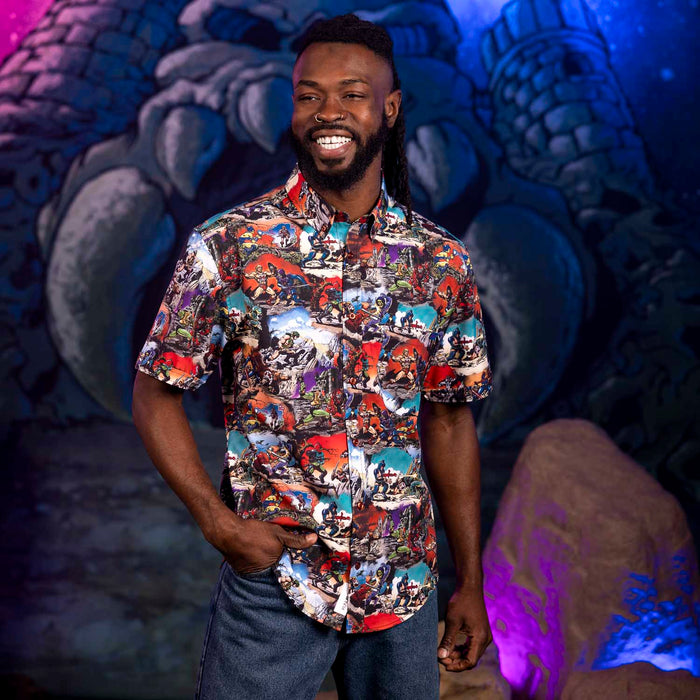 RSVLTS He-Man and the Masters of the Universe Short Sleeve Shirt Masters of the Universe™ "Panels of Power” – KUNUFLEX Short Sleeve Shirt Masters of the Universe™ "Panels of Power” – KUNUFLEX Short Sleeve Shirt