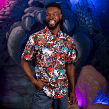RSVLTS He-Man and the Masters of the Universe Short Sleeve Shirt Masters of the Universe™ "Panels of Power” – KUNUFLEX Short Sleeve Shirt Masters of the Universe™ "Panels of Power” – KUNUFLEX Short Sleeve Shirt