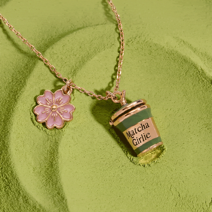 'Matcha Girlie' Locket Charm Necklace