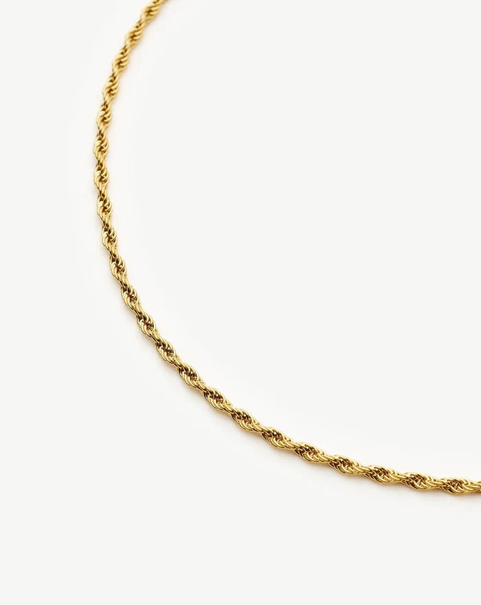 Medium Rope Chain Necklace | 18k Gold Plated Necklaces Missoma