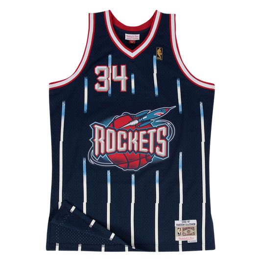 Men's Houston Rockets Mitchell & Ness Hakeem Olajuwon HWC 1996-97 Swingman Jersey