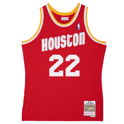 Men's Houston Rockets Mitchell & Ness HWC Clyde Drexler Swingman Jersey