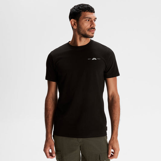 Men's Mountain Rays Organic Cotton T-shirt - Black